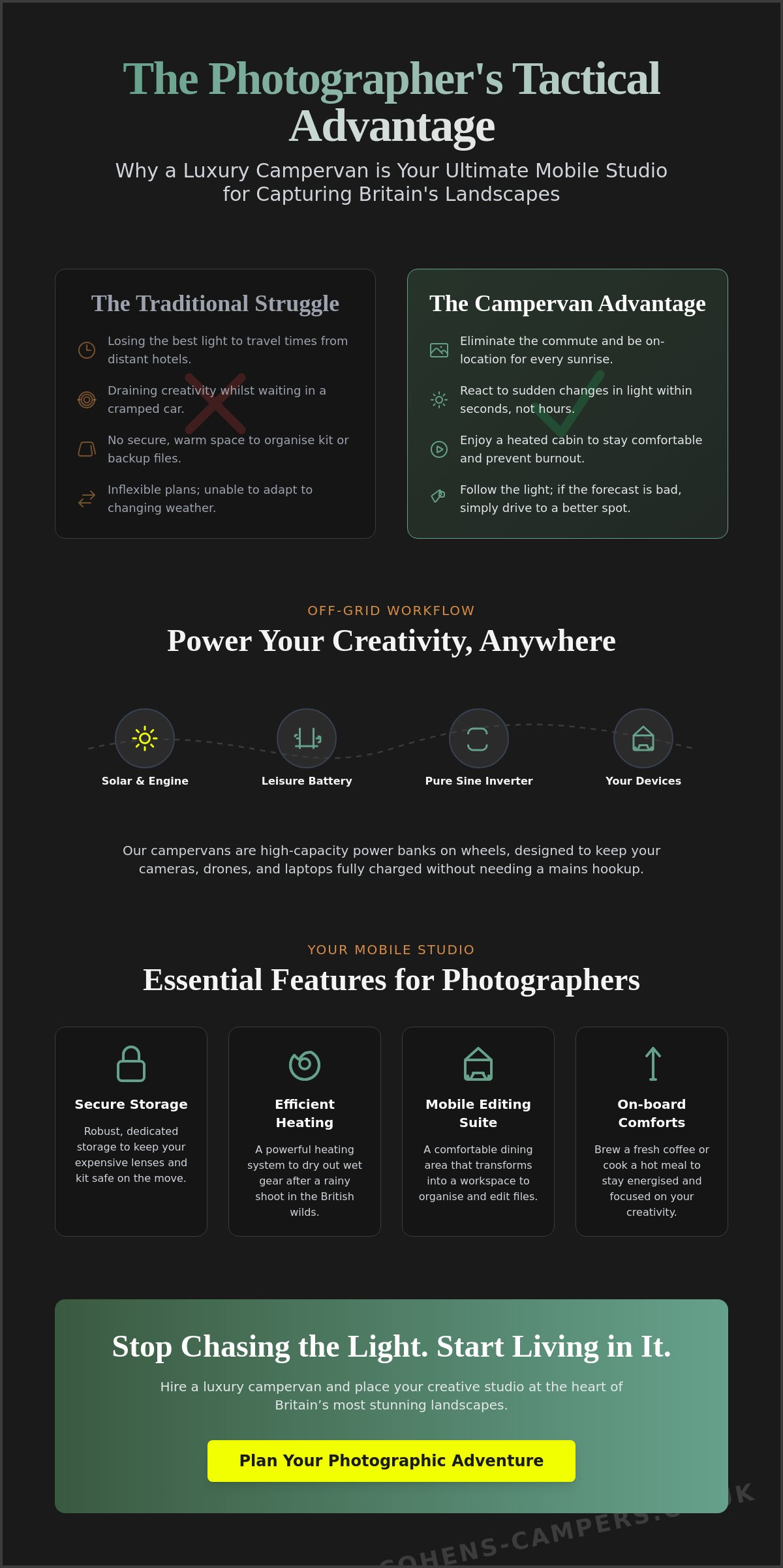 Campervan Hire for Photographers: The Ultimate Guide to Mobile Studios