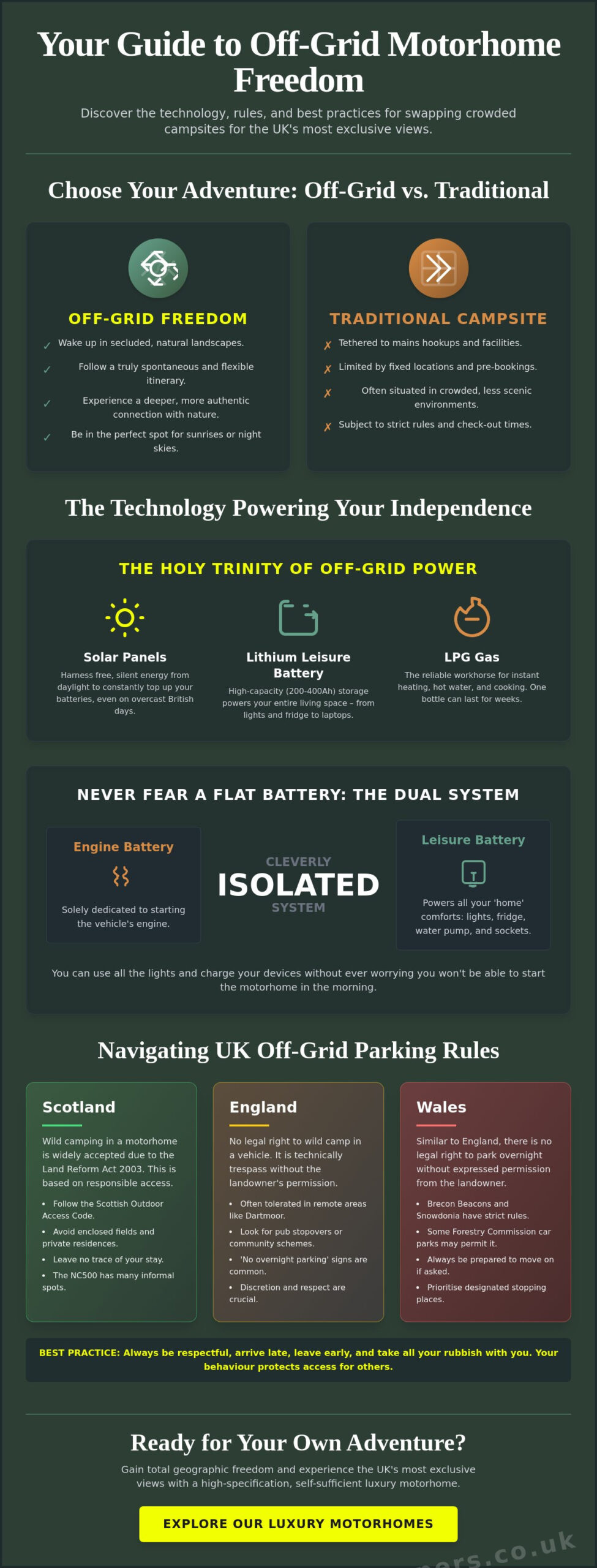 Off-Grid Motorhome Rental UK: The Ultimate 2026 Guide to Independent Touring
